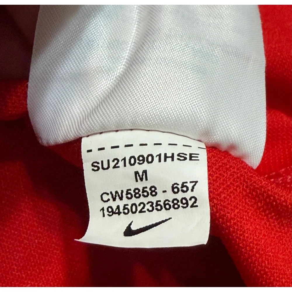 Nike Dri-FIT Strike 21 Soccer Drill Top Red Quarter Zip Training Pullover Sz M